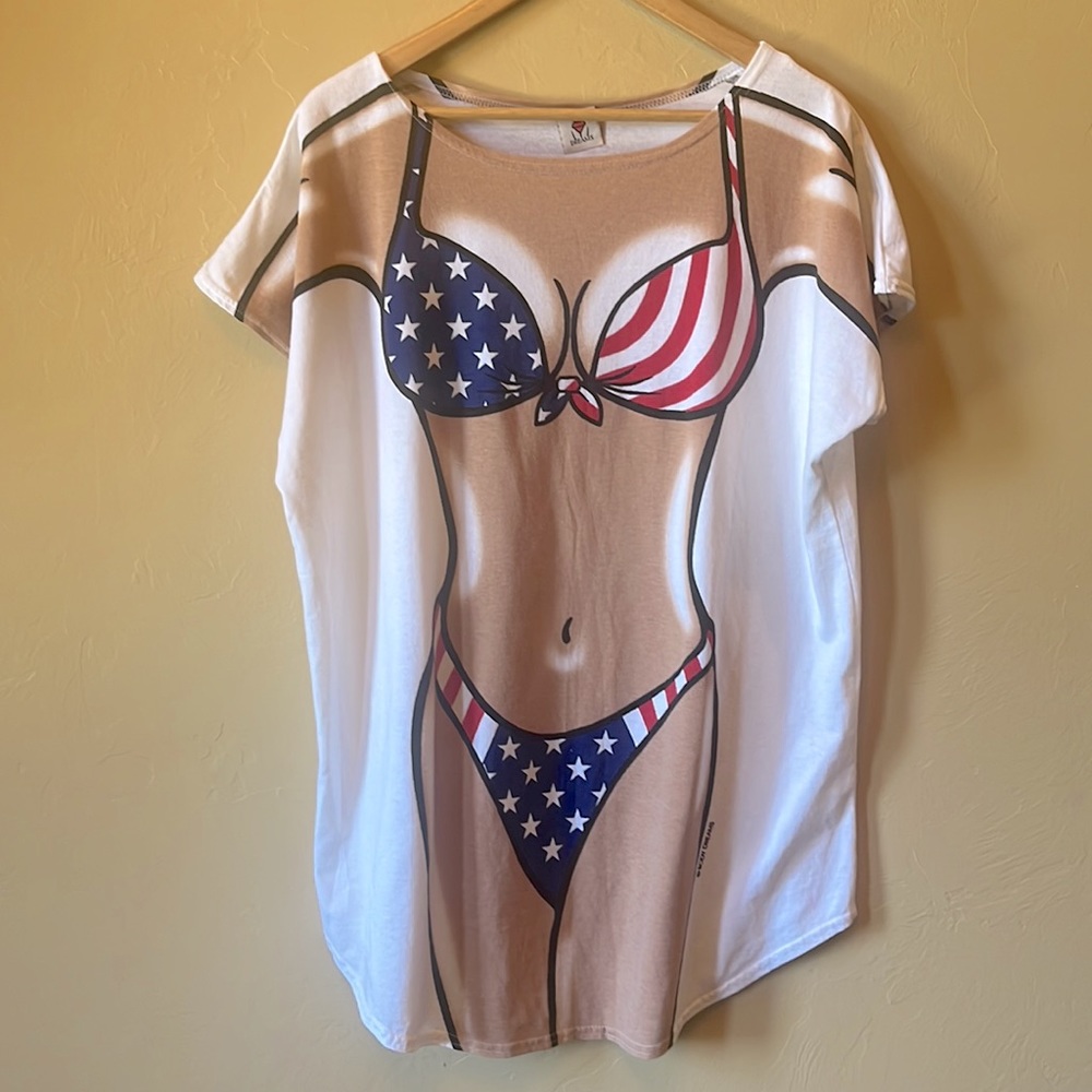 Vintage Patriotic swimsuit cover